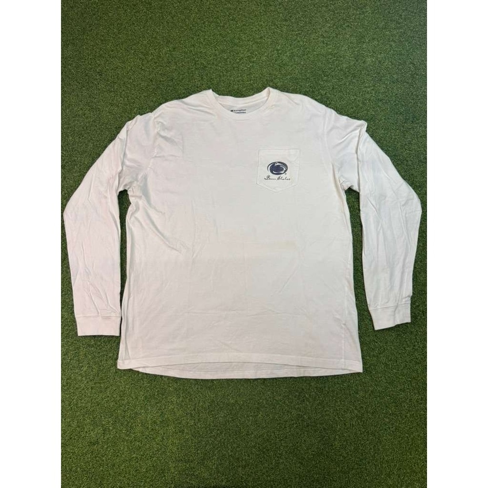 Penn State Nittany Lions Shirt Mens 2XL White Champion‎ Football Team NCAA Logo